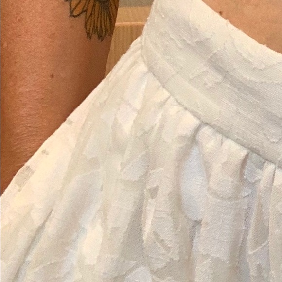 J Crew Full Knee Length Skirt White Burnout - Picture 4 of 7